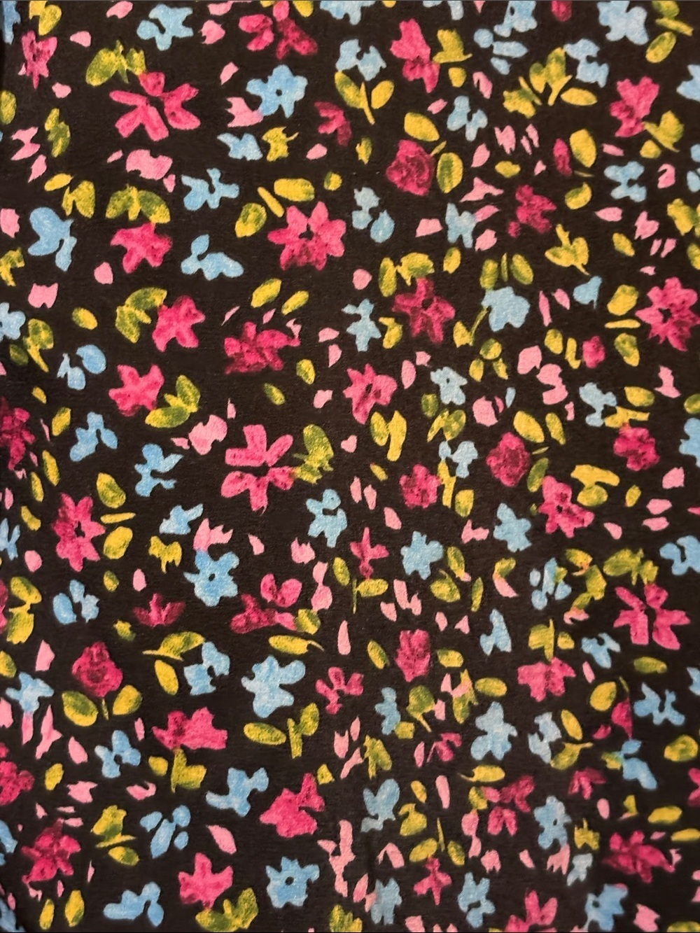 Zara Black Multicolor Floral Button-Down Shirt, medium - Picture 4 of 6